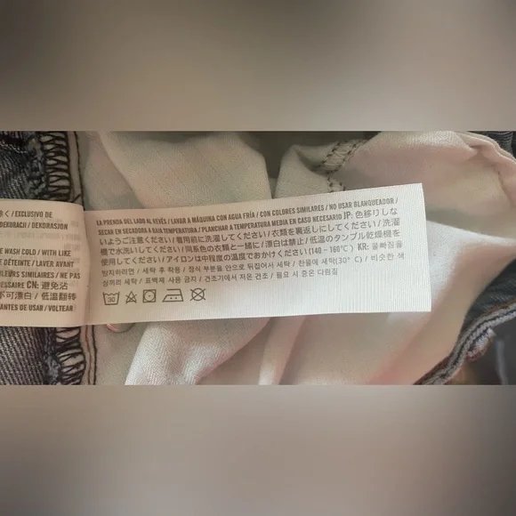 Abercrombie Fitch The Dad High Rise Curve Denim Blue Jeans Size 27 - Picture 8 of 8